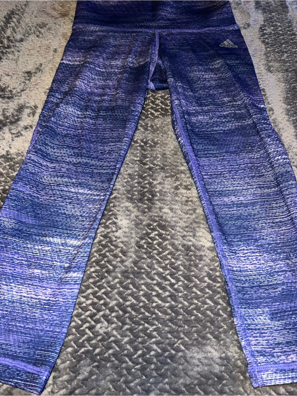 adidas Climalite Active Mid Rise Leggings- Purple Space-Dye